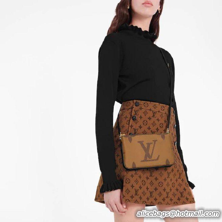 Best Quality Louis Vuitton Monogram Reverse Canvas Double Zip Pochette M69203