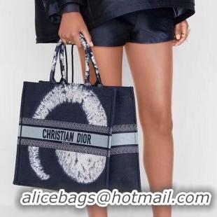 Refined DIOR BOOK TOTE EMBROIDERED CANVAS BAG C1286-15