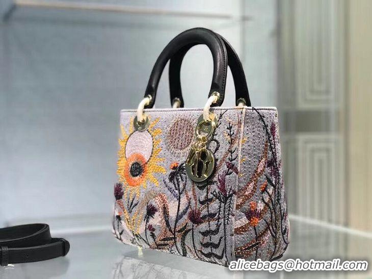 Low Price DIOR TOTE EMBROIDERED CANVAS BAG CA0111-1