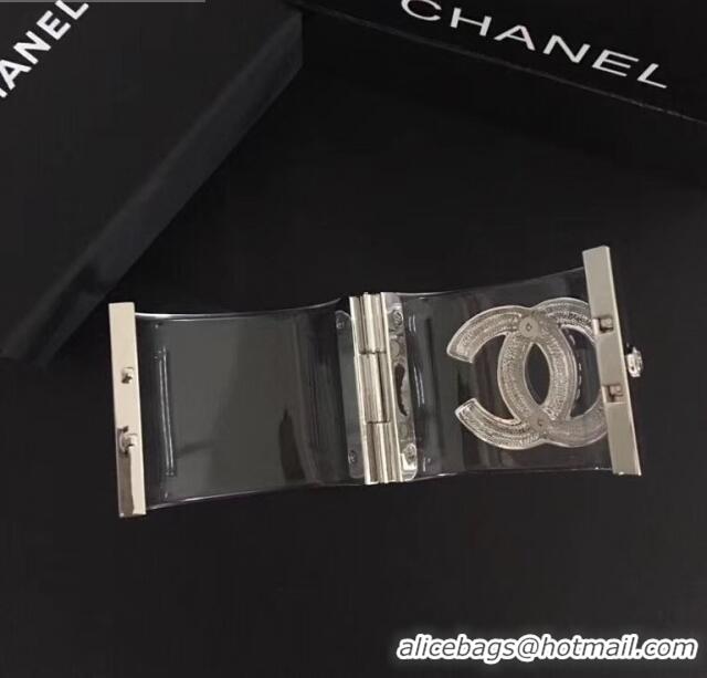 Discount Chanel Resin Crystal CC Cuff Bracelet CC8001 2019