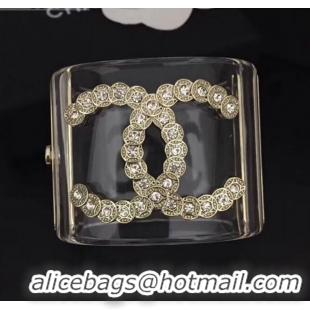 Unique Style Chanel Resin Crystal CC Cuff Bracelet CC7102 2019