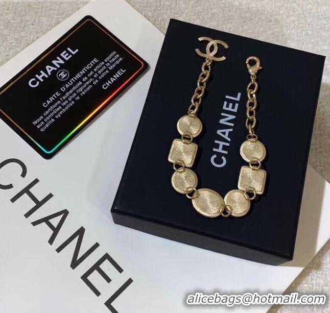 Good Looking Chanel Resin Stone Bracelet AB2981 Burgundy/Blue 2019