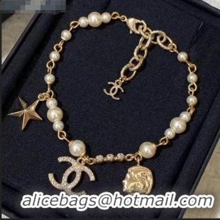 Luxury Cheap Chanel Coco Head Bracelet CC0816 2019