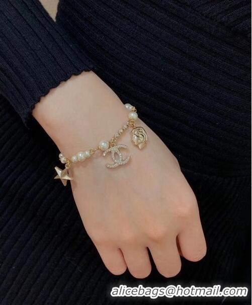 Luxury Cheap Chanel Coco Head Bracelet CC0816 2019