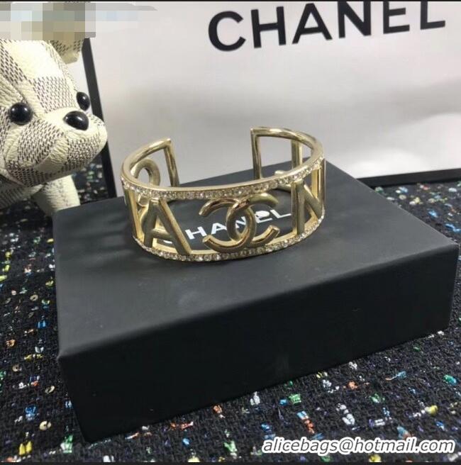 Low Price Chanel Logo Metal Cuff Bracelet CC0704 2020