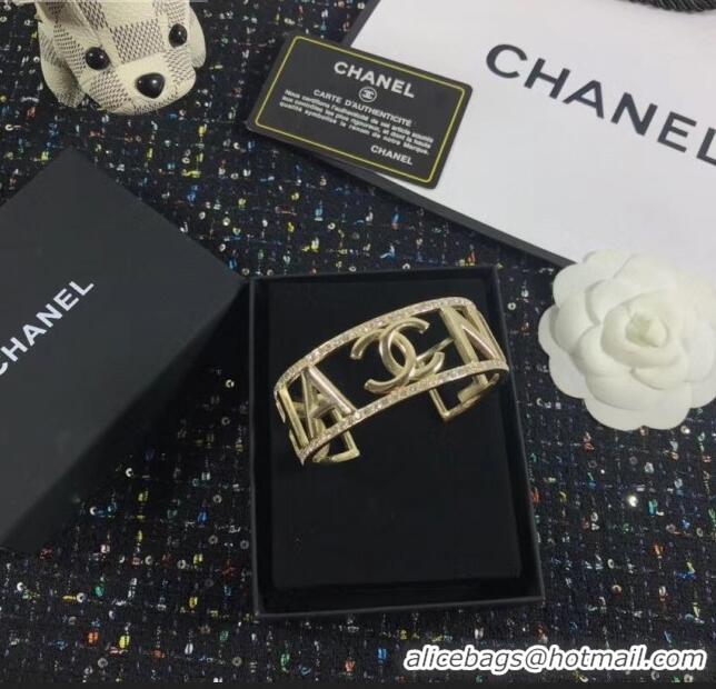 Low Price Chanel Logo Metal Cuff Bracelet CC0704 2020