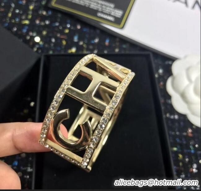 Low Price Chanel Logo Metal Cuff Bracelet CC0704 2020