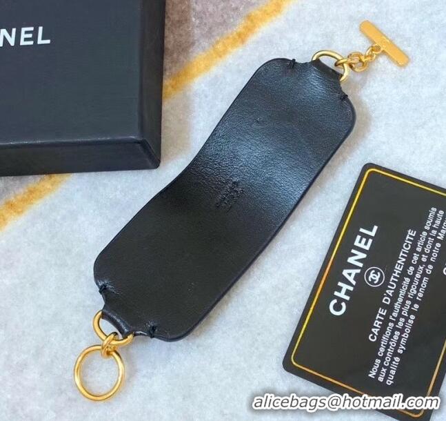 Classic Specials Chanel CC Leather Bracelet AB3353 Black 2020