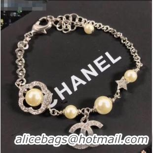 Inexpensive Chanel Pearl Silver Bracelet CC0722 2020