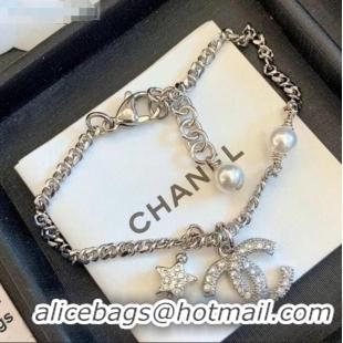 Discount Chanel Star Crystal Bracelet Silver A36138 2020