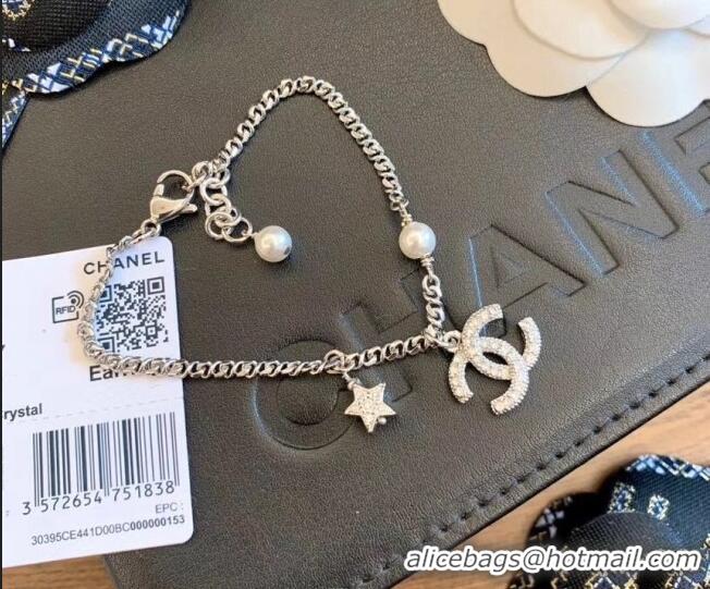 Discount Chanel Star Crystal Bracelet Silver A36138 2020