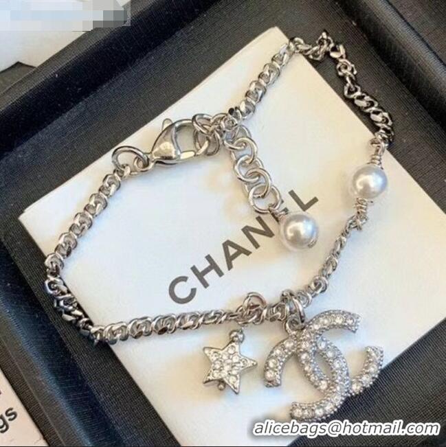 Discount Chanel Star Crystal Bracelet Silver A36138 2020