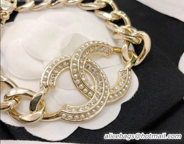 Low Cost Chanel Pearl CC Chain Bracelet CC0327 2020