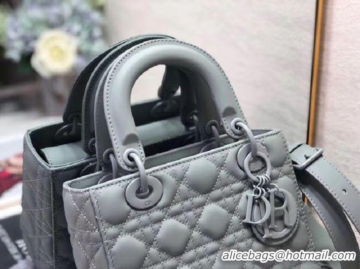 Top Quality Dior Lady Dior Bag Original Sheepskin Leather CD5501 grey