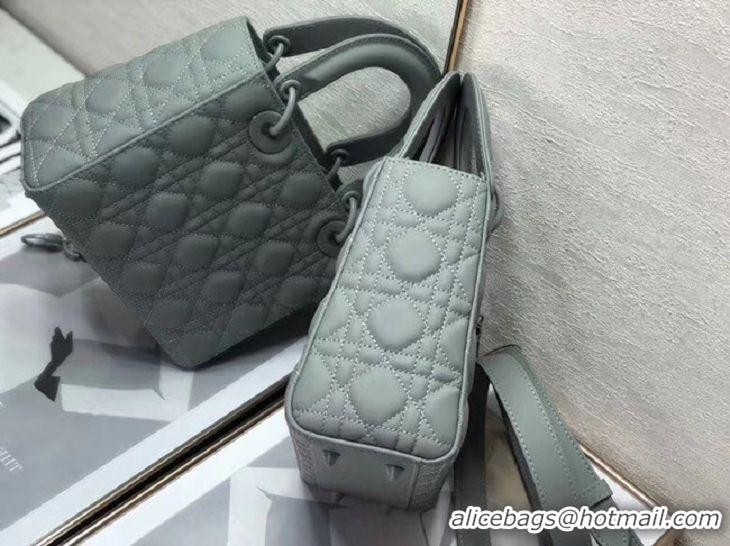 Top Quality Dior Lady Dior Bag Original Sheepskin Leather CD5501 grey