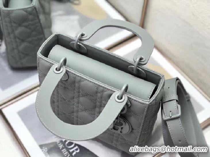 Top Quality Dior Lady Dior Bag Original Sheepskin Leather CD5501 grey