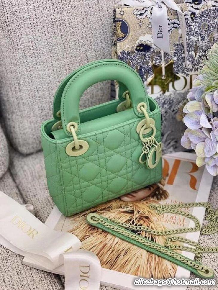 Trendy Design Dior Lady Dior Bag Original Sheepskin Leather CD5501 green