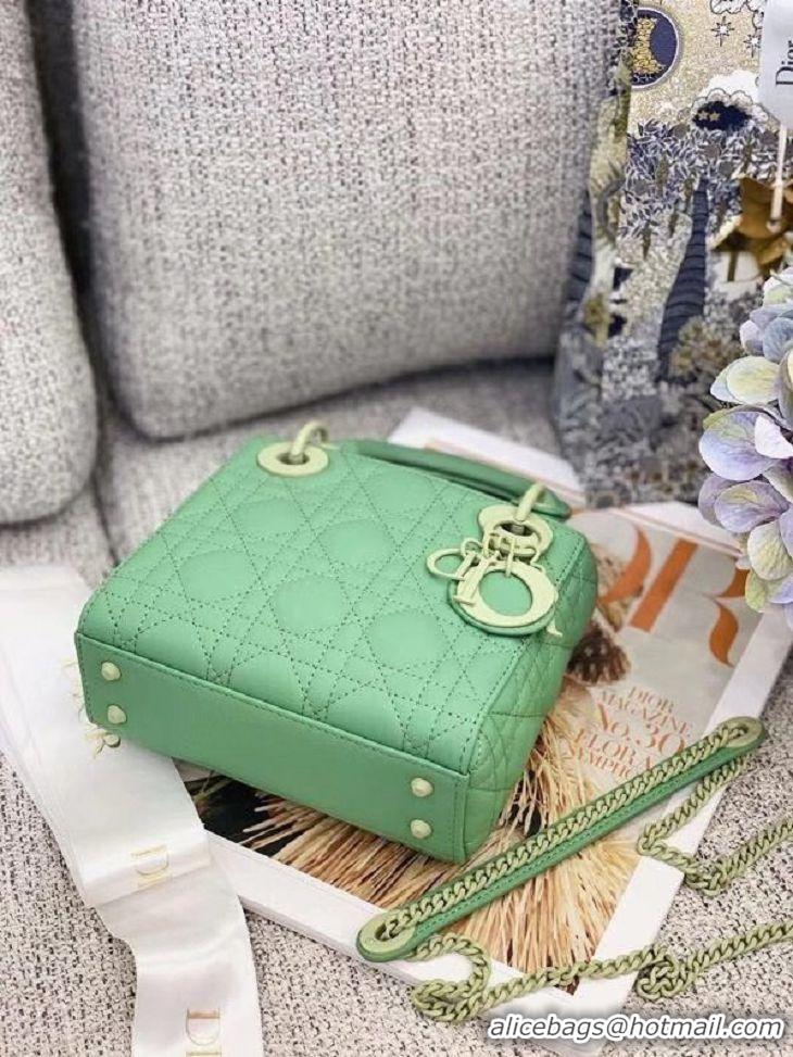 Trendy Design Dior Lady Dior Bag Original Sheepskin Leather CD5501 green