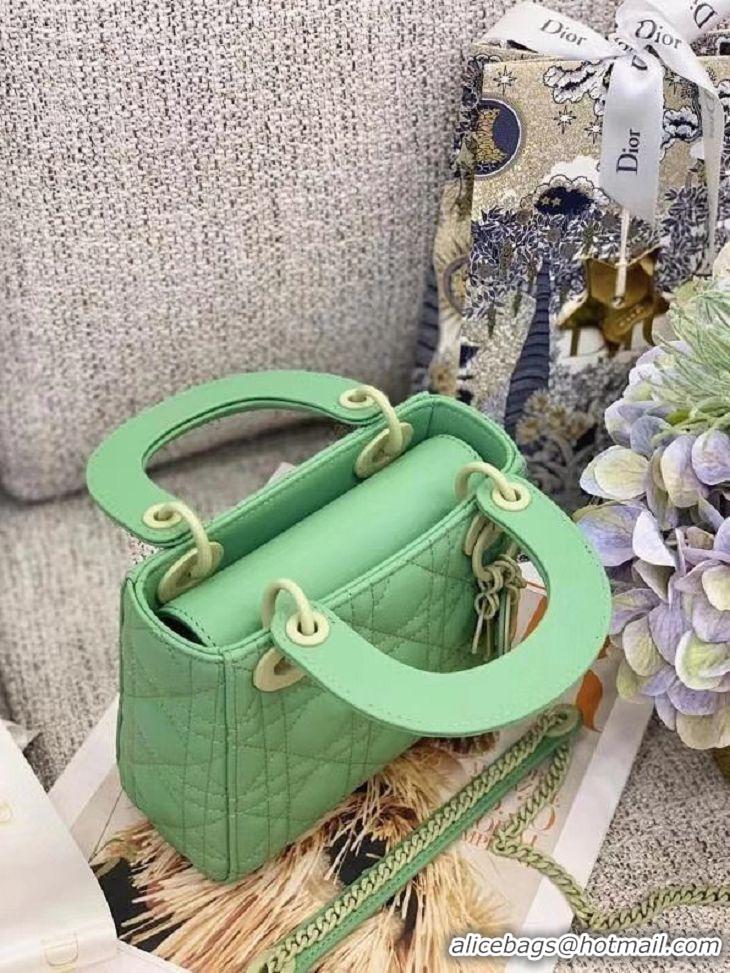 Trendy Design Dior Lady Dior Bag Original Sheepskin Leather CD5501 green