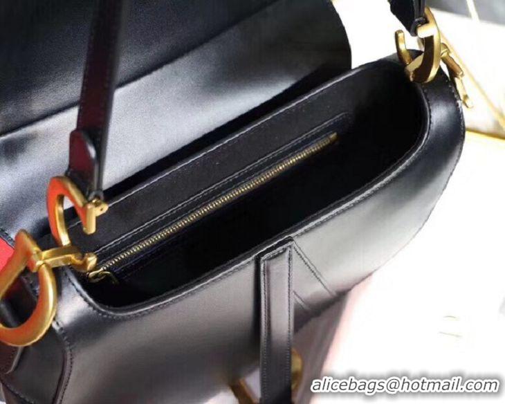 Most Popular Dior MINI SADDLE BAG IN BLACK CALFSKIN M0447