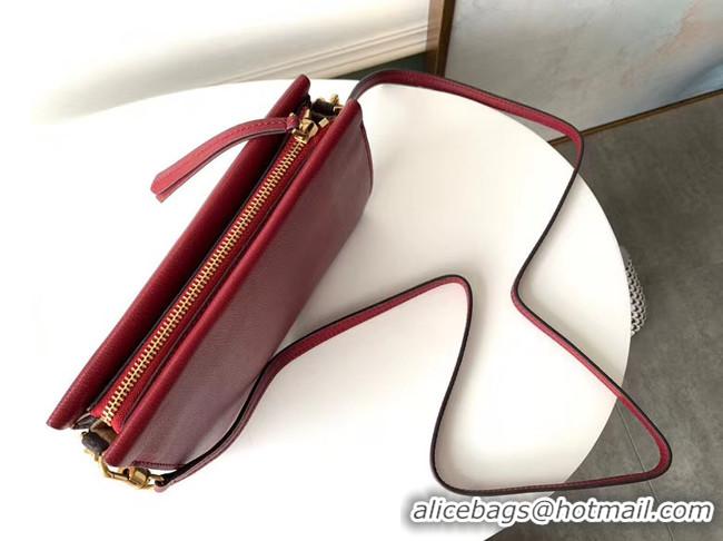 Crafted GIVENCHY leather and suede shoulder bag 9337 Wine