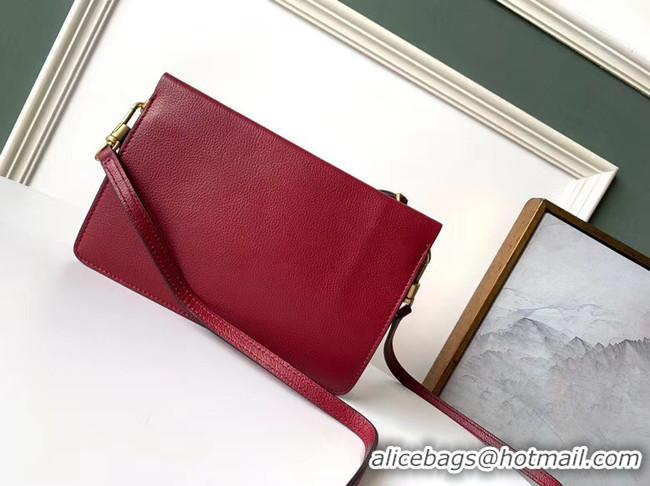 Crafted GIVENCHY leather and suede shoulder bag 9337 Wine