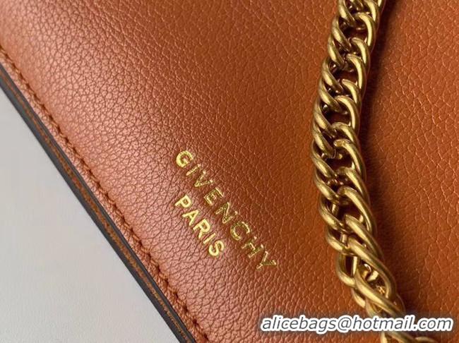 Charming GIVENCHY leather and suede shoulder bag 9337 brown