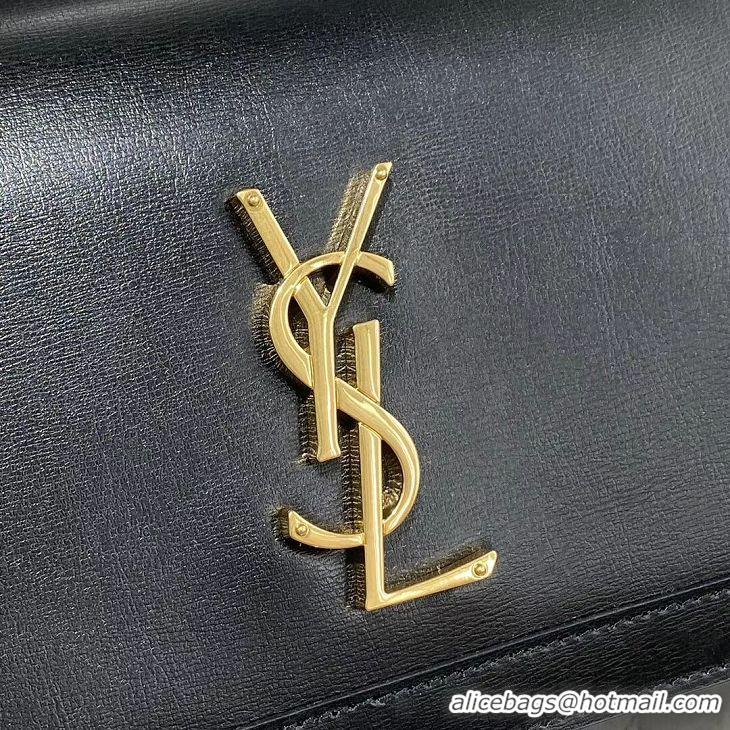 Good Quality Yves Saint Laurent Calfskin Leather Shoulder Bag Y635627-2 black