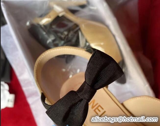 AAAAA Duplicate Chanel Suede Pumps with Bow 80MM G36360 Yellow 2020