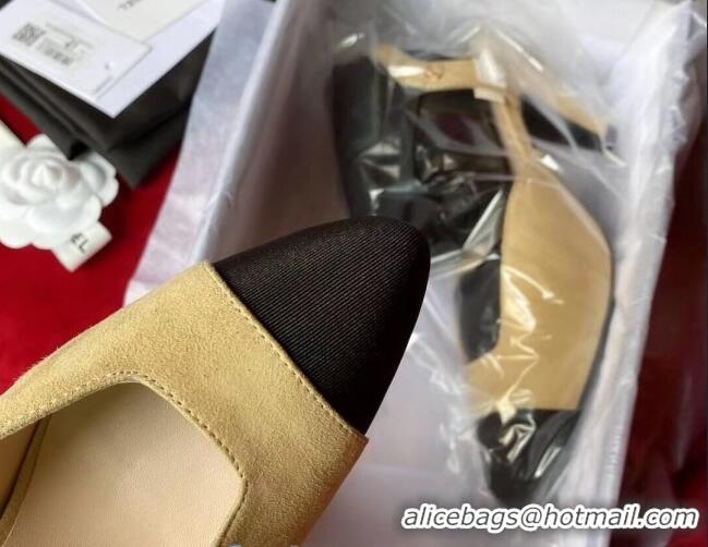 AAAAA Duplicate Chanel Suede Pumps with Bow 80MM G36360 Yellow 2020