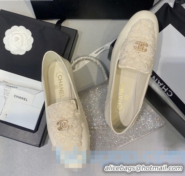 Grade Design Chanel Pearl Loafers G35698 White 2020