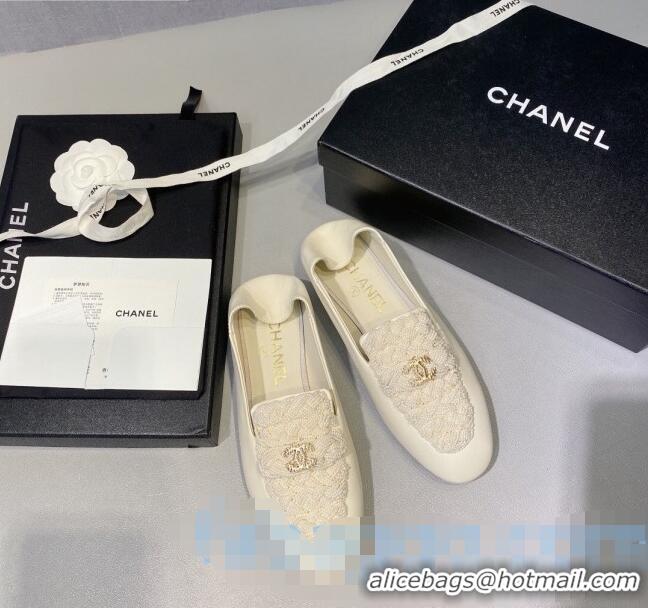 Grade Design Chanel Pearl Loafers G35698 White 2020