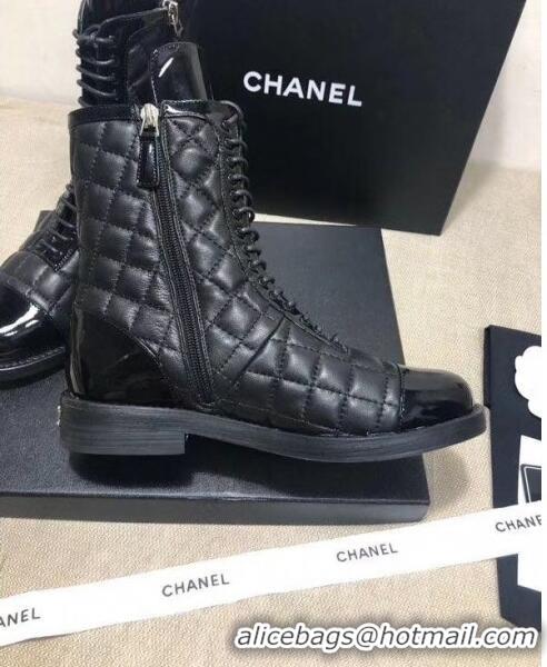 Trendy Design Chanel Quilted Lambskin Ankle Boots G36209 Black 2020