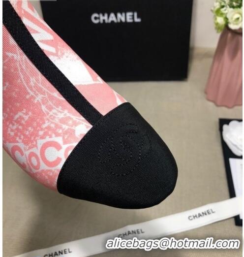 Discount Chanel Coco Printed Calfskin Ankle Boots G35552 Pink 2020