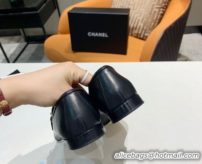 Cheapest Chanel Calfksin Chain Charm Loafers G36420 Black 2020