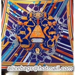 Popular Style Hermes Silk Print Square Scarf 140x140cm HE01 Blue 2020