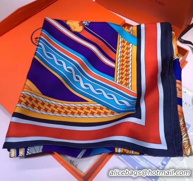 Popular Style Hermes Silk Print Square Scarf 140x140cm HE01 Blue 2020