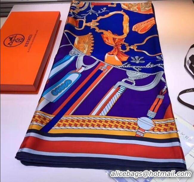 Popular Style Hermes Silk Print Square Scarf 140x140cm HE01 Blue 2020