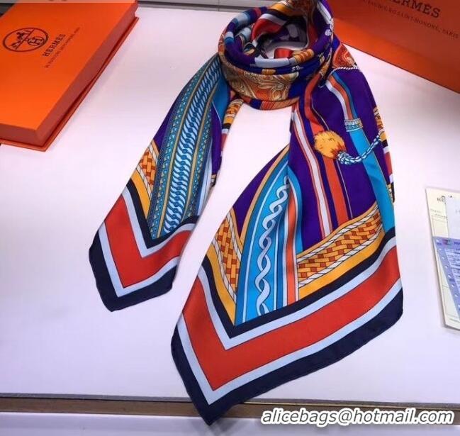 Popular Style Hermes Silk Print Square Scarf 140x140cm HE01 Blue 2020