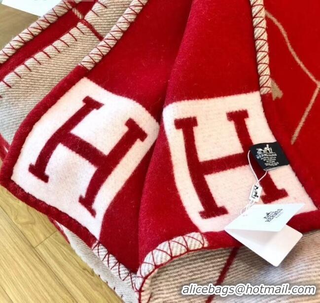 Promotion Herems Wool & Cashmere Avalon III Throw Blanket 70762 Red 2020