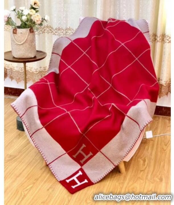 Promotion Herems Wool & Cashmere Avalon III Throw Blanket 70762 Red 2020