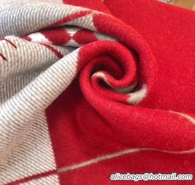 Promotion Herems Wool & Cashmere Avalon III Throw Blanket 70762 Red 2020