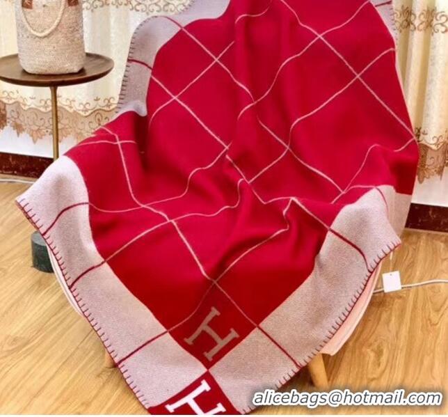 Promotion Herems Wool & Cashmere Avalon III Throw Blanket 70762 Red 2020