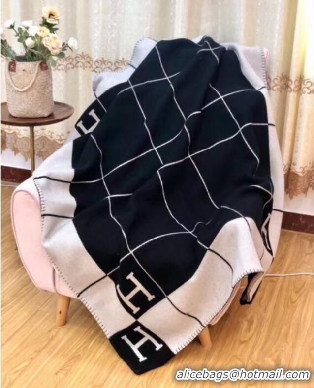 Affordable Price Herems Wool & Cashmere Avalon III Throw Blanket 70762 Bllack 2020