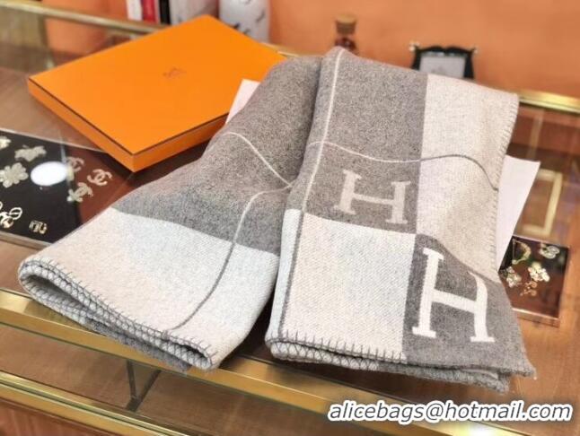 Good Product Herems Wool & Cashmere Avalon III Throw Blanket 70762 Light Grey 2020