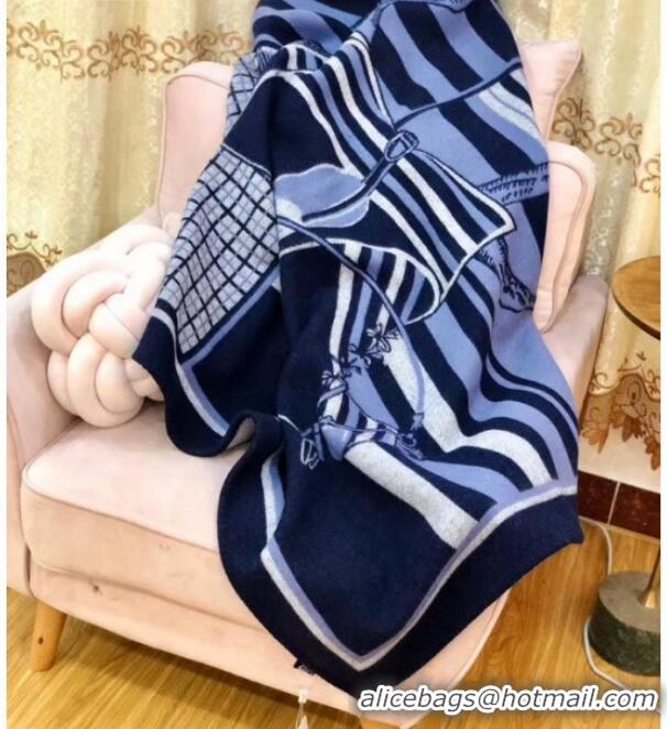 Top Quality Herems Wool & Cashmere Horse Blanket 70767 Blue 2020