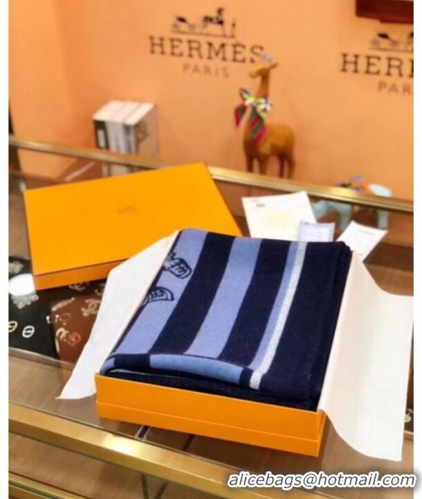 Top Quality Herems Wool & Cashmere Horse Blanket 70767 Blue 2020