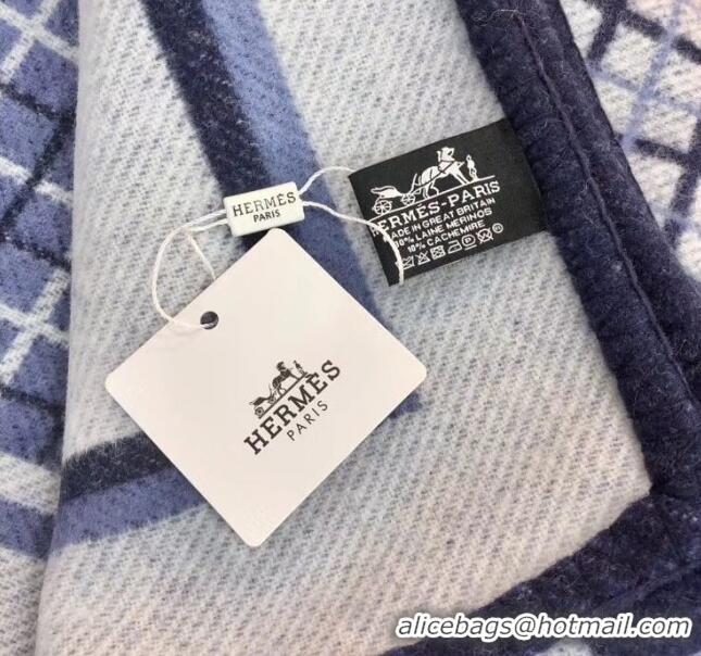 Top Quality Herems Wool & Cashmere Horse Blanket 70767 Blue 2020