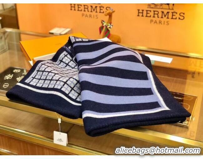 Top Quality Herems Wool & Cashmere Horse Blanket 70767 Blue 2020