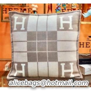 Most Popular Hermes Avalon Pillow, Small Model 50 x 50 cm 71518 Grey